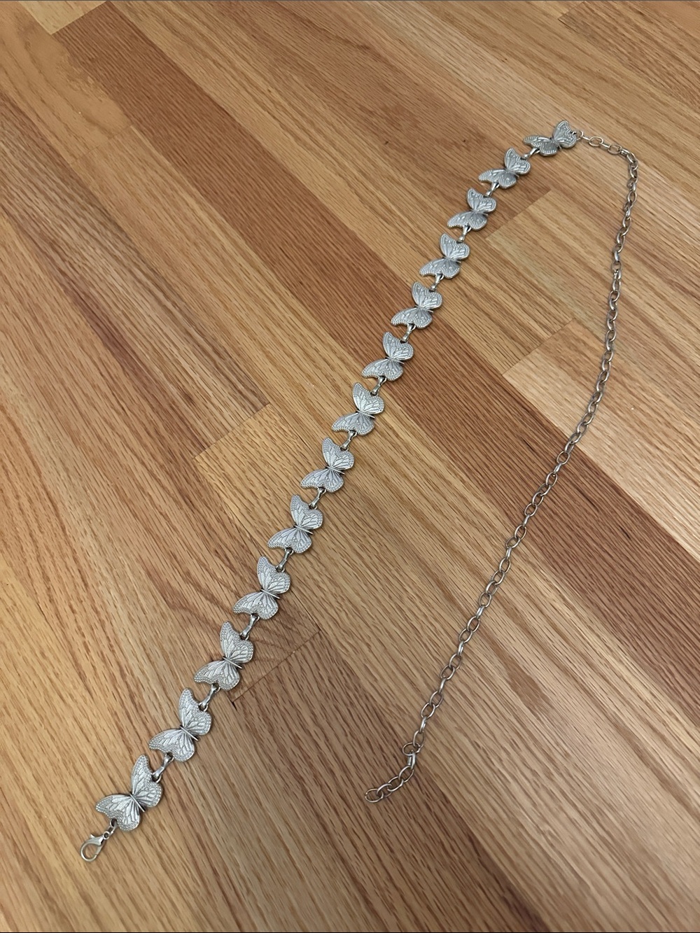 Silver Butterfly Link Belt - Women's Jewelry